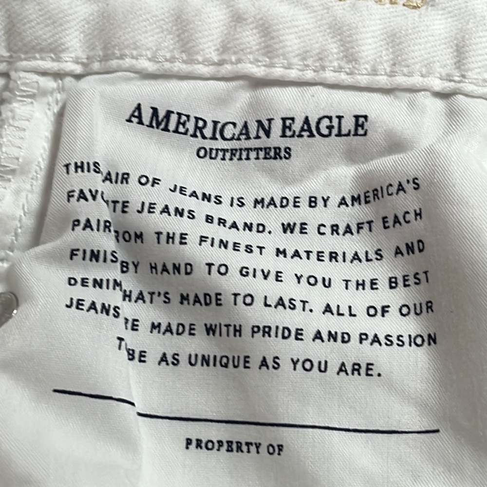 American Eagle Outfitters White Distressed Boyfriend Jeans - Picture 13 of 15
